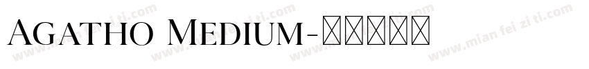 Agatho Medium字体转换